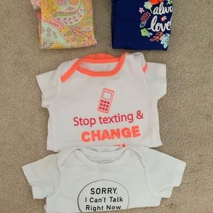 Bundle of four onesies